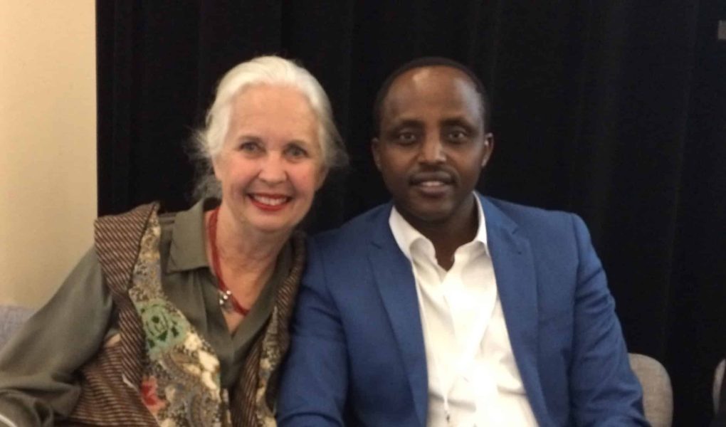 Julia Harpham with Emmanuel Musoni from the Great Lakes Agency for Peace and Development