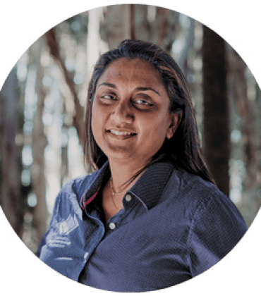 Portrait of person in bushland