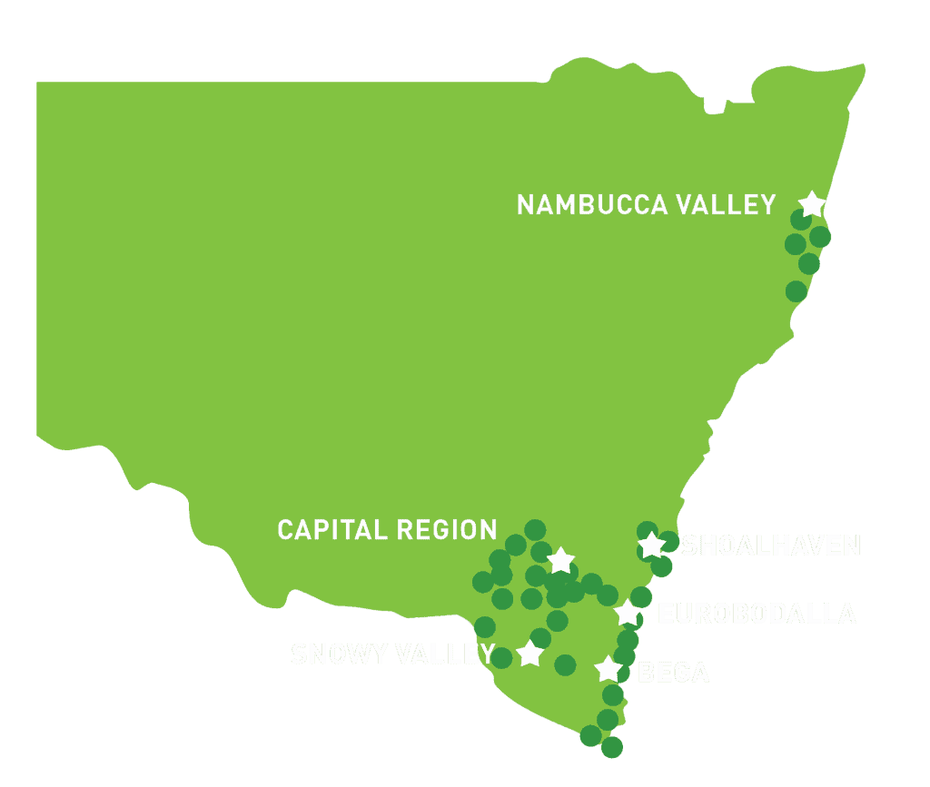 Map of NSW Australia